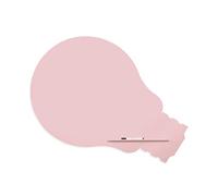 Rocada |Pizarra Rosa de Rotulador | Forma Bombilla | Magnética Sin Marco | Pizarra Imantada de Pared | Sistema de Sujeción Patentado con Imán | Pizarra Rosa 75x115 cm
