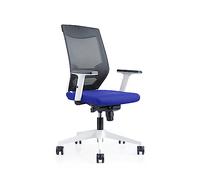 Rocada | Silla Azul Oficina Ergonómica Regulación Lumbar | Silla con Ruedas, Reclinable y Cómoda | Tapizada con Malla y Tela Ignífuga