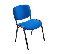 Rocada - Silla de Visitas, Silla Confidente Acolchada, Apilable, Color Azul, Estructura Negra
