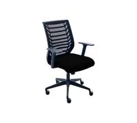 Rocada | Silla de Despacho Ergonómica Reclinable - Color Negro - Respaldo de Malla - Reposabrazos Ajustables - Base con Ruedas - Asiento para Trabajo Diario y Estudio