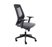 Rocada Silla Operativa 68 x 100 cm Gris y Negro Modelo 908-1 | Asiento tapizado en tela ignífuga con espuma inyectada, respaldo de malla, mecanismo sincro y brazos regulables de oficina.