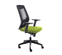 Rocada Silla Operativa 68 x 100 cm Verde y Negro Modelo 908W-6 | Asiento tapizado en tela ignífuga con espuma inyectada, respaldo de malla, mecanismo sincro y brazos regulables de oficina.