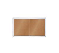 Rocada vitrina con puertas correderas. 8 hojas tamaño A4 (8xA4) corcho