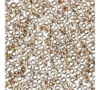 Rocaille Seed Beads - Cuentas de tamaño 15/0, tamaño del agujero 0,5-0,8, oro rosa, 25 g