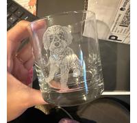 Rocas de cristal grabadas para fotos de mascotas, vasos de whisky conmemorativos de perro personalizados, artículos de bar personalizados para gato, perro, papá, regalos de cumpleaños de Navidad (2
