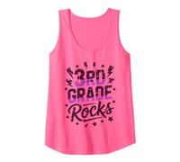 Rocas Rosa Primer Día I Teach Teacher Team Little Camiseta sin Mangas