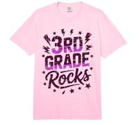 Rocas Rosa Primer Día I Teach Teacher Team Little Comfort Colors Adult Heavyweight T-Shirt