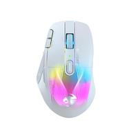 Roccat Kone XP Air - Ratón de Juego inalámbrico, 29 comandos programables y luz AIMO RGB, Rueda 4D, Blanco, ROC-11-446-02