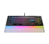 ROCCAT Vulcan II Max - Teclado óptico mecánico para juegos de PC con teclas iluminadas RGB personalizables y reposamuñecas, interruptores lineales táctiles Titan II, placa de aluminio, durabilidad de