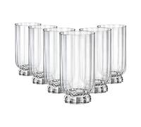 Rocco Bormioli Bormioli Rocco Florian - Juego de 6 vasos de cristal con pie transparente para bebidas (43 cl)
