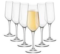 Set 6 Cálices Copa de Flauta Vino Espumoso Electra 23CL de Vidrio BORMIOLI ROCCO