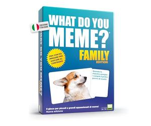Rocco Giocattoli - What Do You Meme Family - Edición Italiana: Juego de Cartas para Todas Las Edades a Partir de 8 años