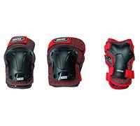 Roces 3 Pack Schützer Ventilat - Protecciones, color Rojo/Negro, talla sjr