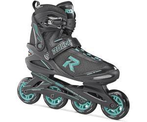 Roces 400822 - Patines en línea para Mujer Modelo Icon Fitness, US 7, Negro/Aqua