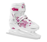 Roces Jokey Ice 3.0 Girl - Patines de Hielo para niña, Color Blanco y Rosa, Talla 26-29