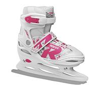 Roces Niños Jokey Ice 2.0 Girl Patines de Hielo Ajustables, Color Blanco y Fucsia, Talla 30-33 EU
