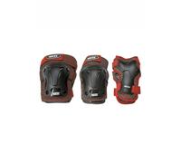 Roces 3 Pack Schützer Ventilat - Protecciones, color Rojo/Negro, talla sjr