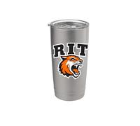 Rochester Institute of Technology RIT Tiger Stacked Logo Vaso térmico de acero inoxidable de doble pared