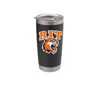 Rochester Institute of Technology RIT Tiger Stacked Logo Vaso térmico de acero inoxidable de doble pared
