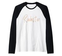 Rochester New York Vintage diseño elegante Camiseta Manga Raglan