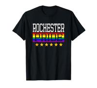 Rochester Pride New York Gay Lesbianas Queer LGBT Rainbow Flag Camiseta