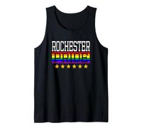 Rochester Pride New York Gay Lesbianas Queer LGBT Rainbow Flag Camiseta sin Mangas