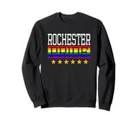 Rochester Pride New York Gay Lesbianas Queer LGBT Rainbow Flag Sudadera