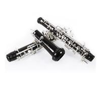 Rochix Oboe Nivel de rendimiento profesional WHS36 Cuerpo de madera de ébano chapado en plata tono C semiautomático con 2 cañas, 1 paño de limpieza, 1 hisopo oboe, 1 reposamuñecas, 1 funda y más
