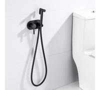 Rociador de Bidé Agua Caliente y Fría, Pulverizador de Bidé de Mano, Ducha Bidet de Pared Latón, Pulverizador de Bidé con Manguera de Ducha de 1,5 M, Grifo de Bidet para Higienicas