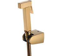 Rociador de bidé de Mano para el Inodoro, Juego de pañales de pañal de Tela portátil de Oro Titanio Juego de rociador de Bidet de baño de latón con Manguera de Ducha y Soporte para higiene Personal,