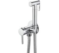Rociador de bidé de mano para inodoro, kit de pañales de tela de latón kit de rociador de bidet montado en la pared kit de rociador de bidet de inodoro con una manguera de ducha de 150 cm, cromo LWX