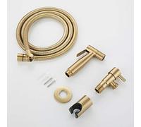 Rociador de bidé de oro cepillado antiguo Bidé de acero inoxidable Bidet Bidet Grew Valve Jet de ducha Cabeza de ducha, Bibcock, como se muestra (pistola de pulverización como se muestra)