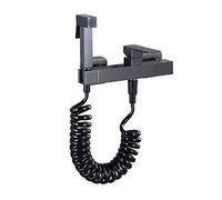 Rociador de bidé mano gris cepillado for inodoro, juego rociador pañales tela baño montado en la pared latón Kit agua fría y caliente for higiene personal, tipo B(Type A)