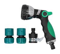 Rociador de Boquilla de Manguera de Jardín 8 Patrones Ajustables Rociador de Agua de Alta Presión con Juego de Conector Rápido Mango Ergonómico para Riego de Jardín Lavado de (Pistola de agua + set