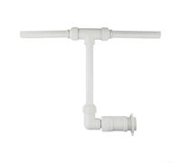 Rociador de cascada ajustable de doble pulverización para fuente de piscina para una fácil instalación - PVC blanco agua característica 40 cm