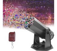 Rociador de confeti de escenario de 1500W, rociador de confeti motorizado con control remoto, ángulo ajustable, excelente efecto de pulverización de confeti