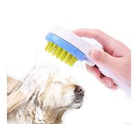 Rociador de ducha para perros, cabezal de ducha para baño para perros, cepillo para peinar con masaje para gatos, rociador de agua 2 en 1, cepillo para masaje, suministros para (Azul)