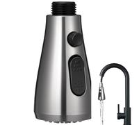 Rociador de Fregadero de Cocina 3 Ajustes y Boquilla Grifo Cocina | ABS Plata, Instalación Fácil y Recambio Práctico, para Lavado de Platos y Sustitución de Pieza Dañada