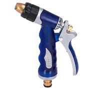 Rociador de manguera de jardín, boquilla de agua de mano de latón y PVC, fácil operación, espacio verde público para el hogar (Azul)