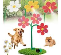 Rociador de margaritas locas, rociador de agua de flores de baile giratorio de 360° para patio de césped, divertido juguete de agua al aire libre para niños perros jugando riego de jardín (#Red)