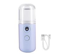 Rociador de niebla práctico recargable por USB Mini Water Mister de 30 ml para humectación, cuidado de la piel hidratante, maquillaje, niebla facial azul