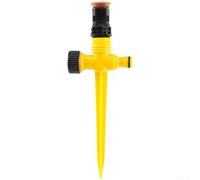 Rociador de riego automático giratorio de 360° para césped y macizos de flores - Pulverizador de niebla fina ajustable, cobertura de 0-12 m, construcción ABS, resistente a la intemperie (A)