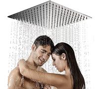 Rociador Lluvia de Acero Inoxidable 40 x 40 cm Gran Cuadrado Ultrafino Duchas Fijas