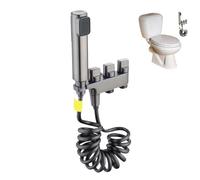 Rociador para bidé para inodoro, pulverizador para bidé para inodoro portátil, kit rociador para con manguera | Control de presión 'agua ajustable, acero inoxidable, fácil de instalar, chorro