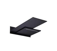 Rociador para ducha de forma rectangular con 2 funciones de color negro mate de Imex - Negro / Con conjunto de ducha