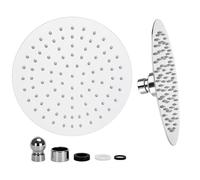 Rociador para Ducha Redondo, Alcachofa de Ducha de Acero Inoxidable, Plata, 8 Pulgadas, Diámetro de 20cm. (Redondo)