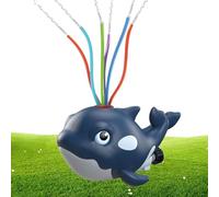 Rociador para niños - ABS 29cm | Whale Cartoon rociador de agua rotatorio jardín al aire libre juguete verano Splash Play Equipment | for backyard yard park and birthday party agua fun use