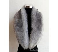 ROCILA Bufanda de Cuello de Piel sintética de Moda para Mujer, cálida, Gruesa, roja, Beige, Negra y marrón