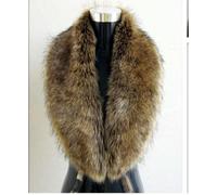 ROCILA Bufanda de Cuello de Piel sintética de Moda para Mujer, cálida, Gruesa, roja, Beige, Negra y marrón