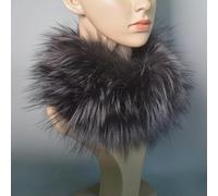 ROCILA Bufanda de Piel de Zorro Diadema de Piel Anillo de Invierno para Mujer Bufandas de Piel de Zorro Calentador de Cuello de Lujo Buen elástico